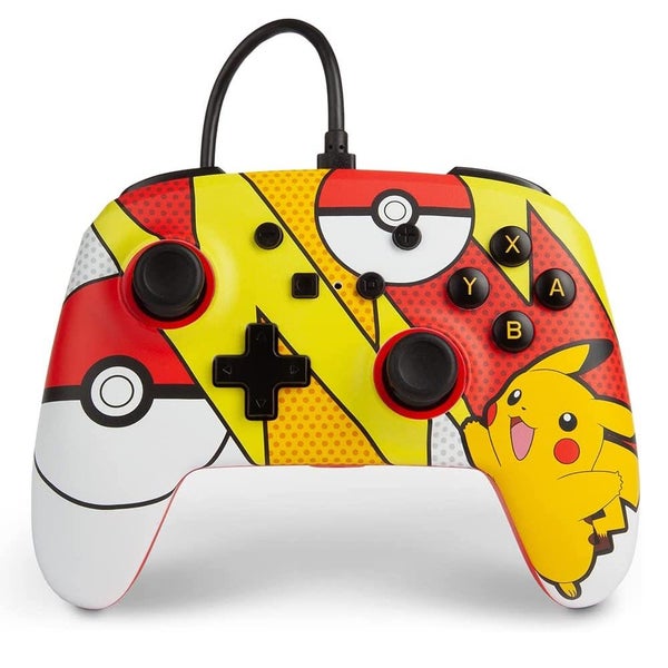 PowerA Enhanced Wired Gaming Controller For Nintendo Switch Pikachu Pop Art Carousel 1