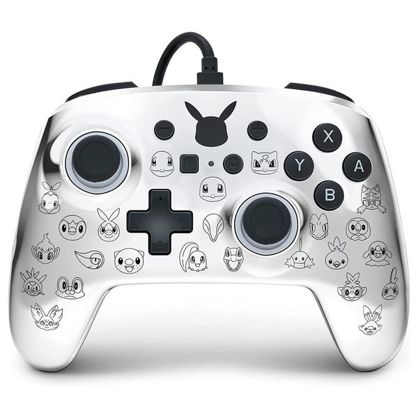 PowerA Enhanced USB Wired Controller Gamepad For Nintendo Switch Pikachu Silver Carousel 1