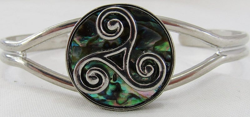 Paua bangle, large ornate style Carousel 2