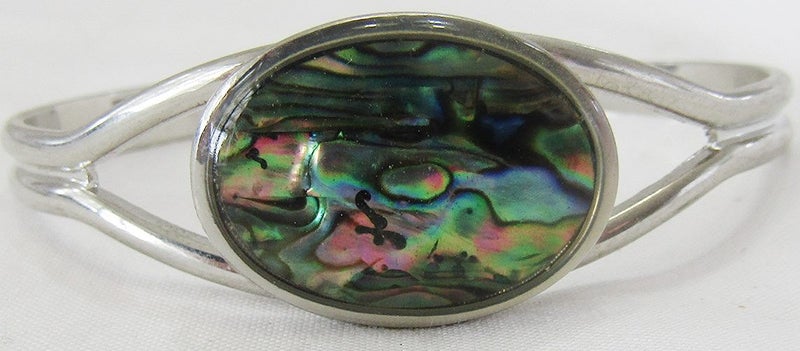 Paua bangle, large oval Carousel 2