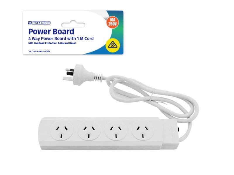 4 Way Power Board with 1m Cord (Set of 12) Carousel 1