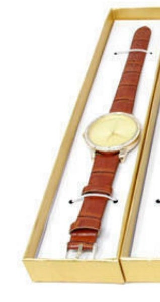 Croton Manhattan Tan/Gold Quartz Crystal Dial with Leather strap Carousel 2