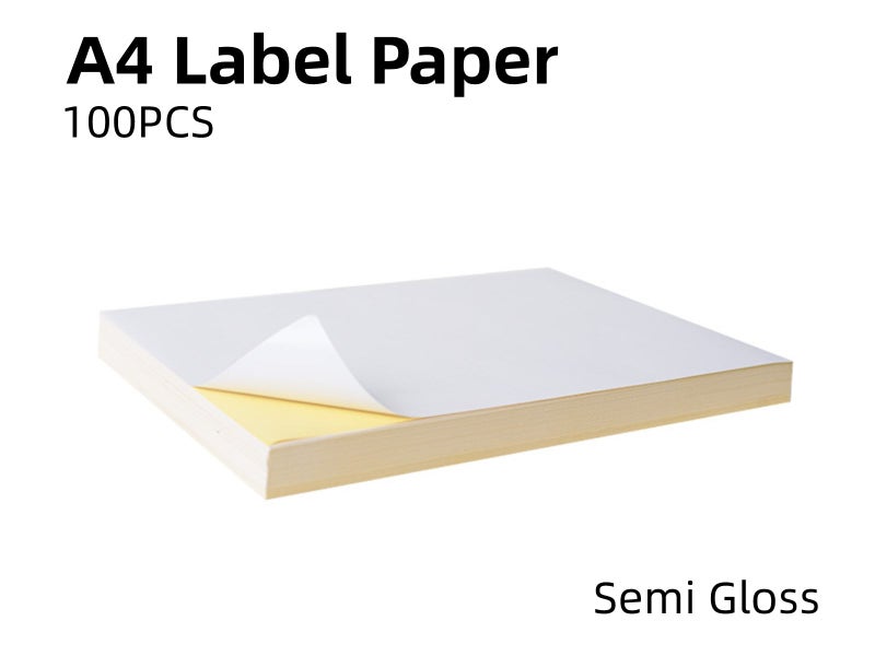 100 Sheets Label Sticker Self Semi-Gloss Adhesive Paper Carousel 1