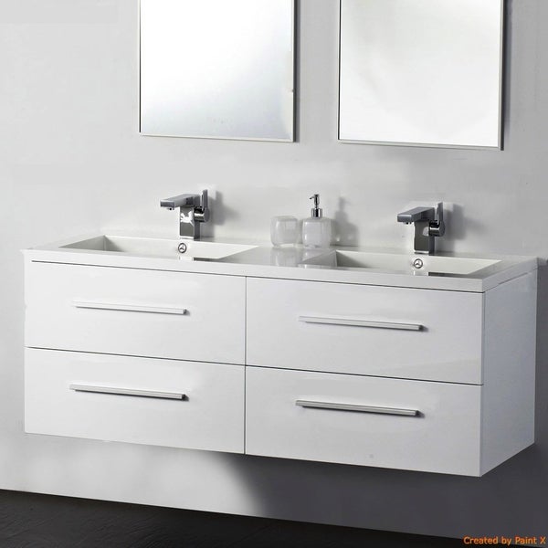 SALE Vanity Wall Hung T1200 White Cabinet Carousel 1