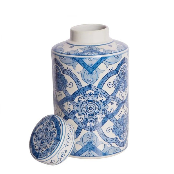 Ula Porcelain Lidded Jar - Tall Small Carousel 3