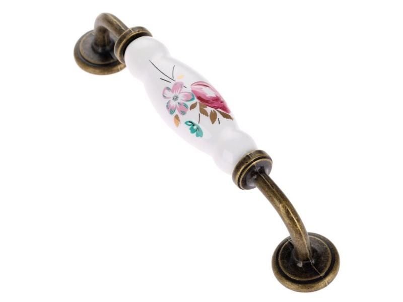 Vintage Ceramic Color Cabinet Knobs And Handles China Flower Furniture Hardware Carousel 1