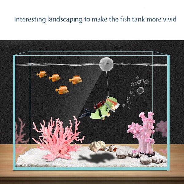 Luminous Diver Micro Fish Tank Aquarium Ornament 2pack Carousel 2