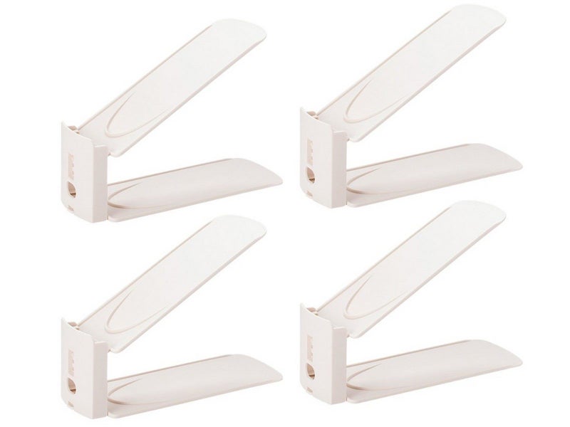 4Pcs Adjustable Shoe Slots Organizer Shoe Stacker Shoe Storage Rack Space Saver Carousel 2