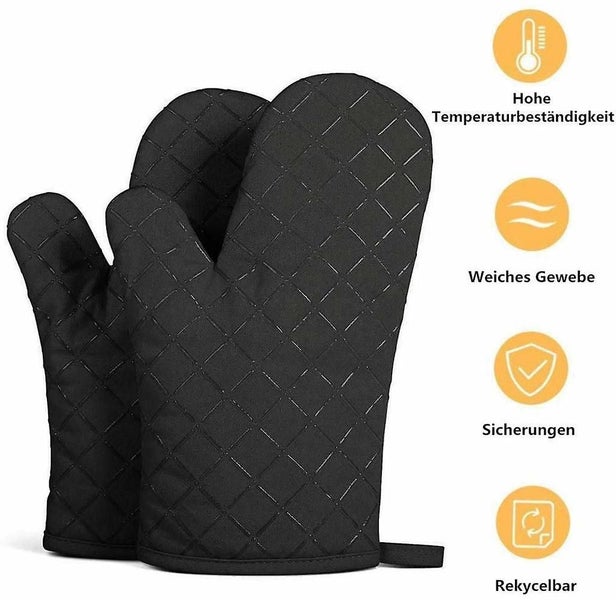 Premium Non-slip Oven Gloves (set Of 2) Up To 240 C - Silicone Extremely Heat-re Carousel 2