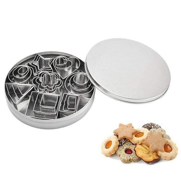 Bran Mini Geometrically Shaped Cookie Biscuit Cookie Cutter Set 24 Simple Rim Ge Carousel 2