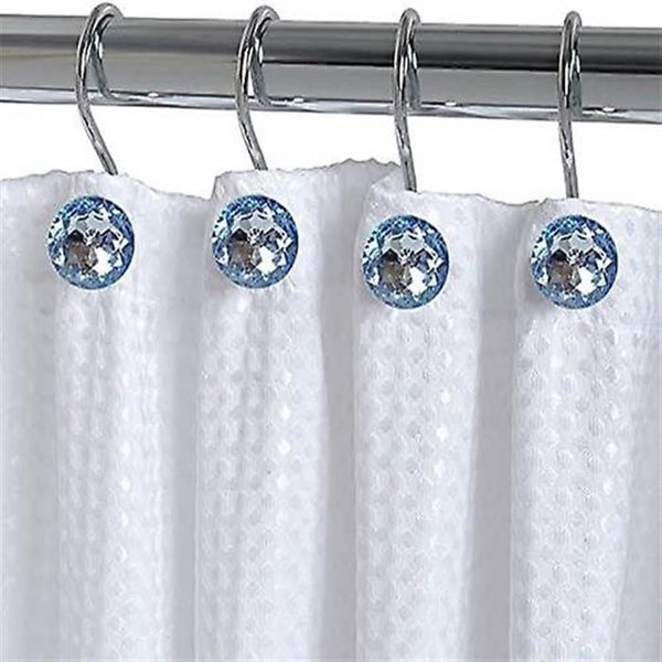 Set Of 12 Rhinestone Decoration Stainless Steel Ring Shower Curtain Hook Multi C Carousel 5