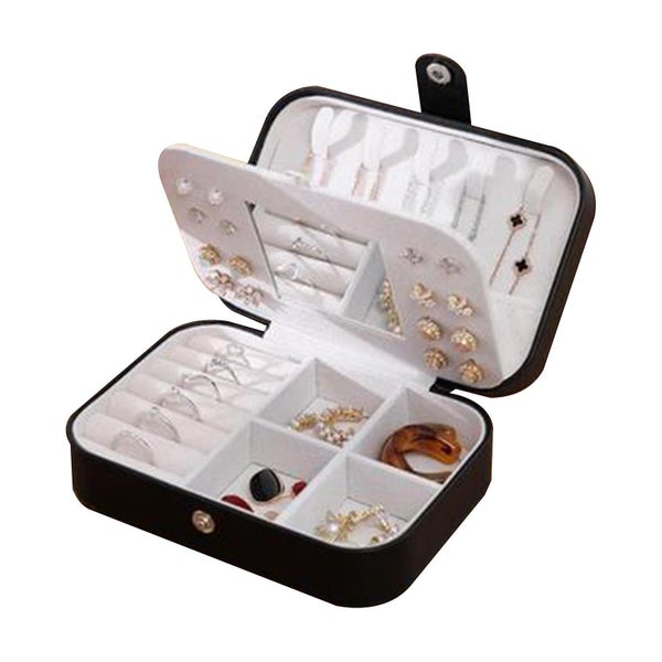 Bran Jewelry Box Women Small Jewelry Box Travel Jewelry Box With Mirror Jewelry Carousel 1