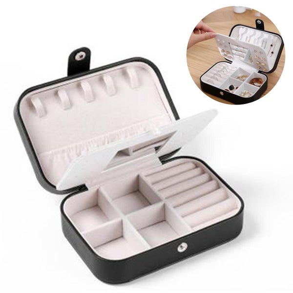 Bran Jewelry Box Women Small Jewelry Box Travel Jewelry Box With Mirror Jewelry Carousel 2