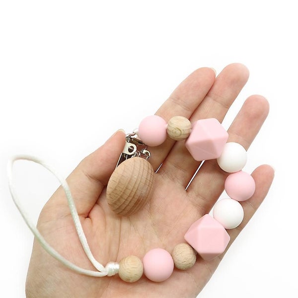 Pacifier Clips Compatible With Boys - Silicone Teething Beads Paci Clip Baby Bi Carousel 2