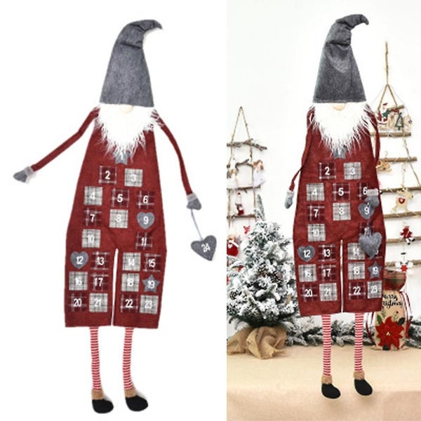 Bran Christmas Advent Calendar Wall Hanging Santa Felt Advent Calendar With 24 D Carousel 2