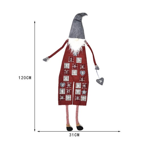 Bran Christmas Advent Calendar Wall Hanging Santa Felt Advent Calendar With 24 D Carousel 5