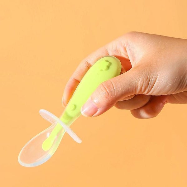 Gentle Scoop Baby Silicone Trainer Spoons With Choke Guard, 4pk, Pink/purple Carousel 4