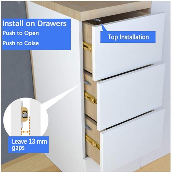 Bran Door Opener 4 Pieces Push To Open Magnetic Pressure Cutcap Drawer Drawer Pr Carousel 5