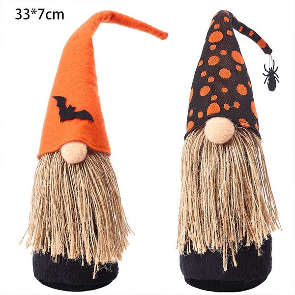 Halloween Dwarf Bat Spider Faceless Old Man Doll Decoration Carousel 2