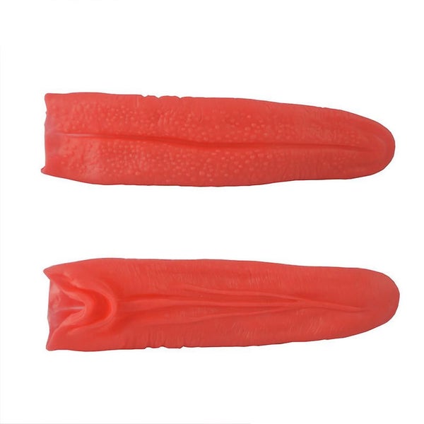 2 Pcs Extra Long Tongue Rubber Prop Halloween Party Costume Accessory Red Carousel 1