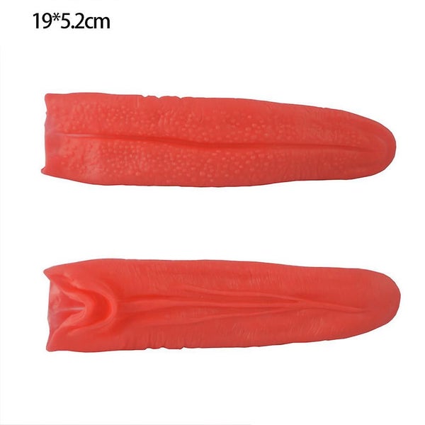 2 Pcs Extra Long Tongue Rubber Prop Halloween Party Costume Accessory Red Carousel 2