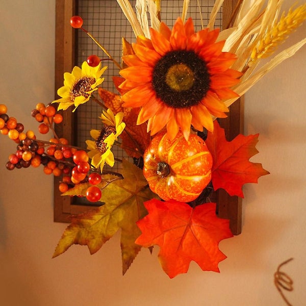 Halloween Decoration Harvest Festival Simulation Sunflower Pumpkin Photo Frame G Carousel 5