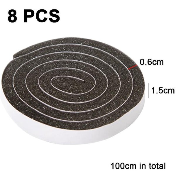 8 Pcs Adhesive Foam Weather Stripping , Thick Window Air Conditioner Sealer Open Carousel 2
