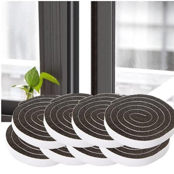 8 Pcs Adhesive Foam Weather Stripping , Thick Window Air Conditioner Sealer Open Carousel 5