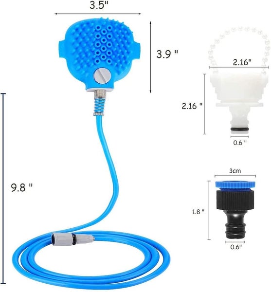 Pet Bathing Tool Scrubber And Sprayer Compatible With Outdoor Garden Hose Or I Carousel 2