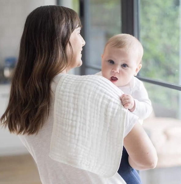 Muslin Burp Cloths 4 Pack Large 100% Cotton 6 Layers Extra Absorbent And Soft 3 Carousel 2