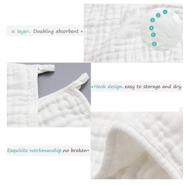 Muslin Burp Cloths 4 Pack Large 100% Cotton 6 Layers Extra Absorbent And Soft 3 Carousel 5