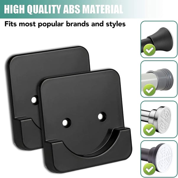 Bran Self -adhesive Shower Curtain Holder Shower Rod Holder For Wall White Rod H Carousel 2
