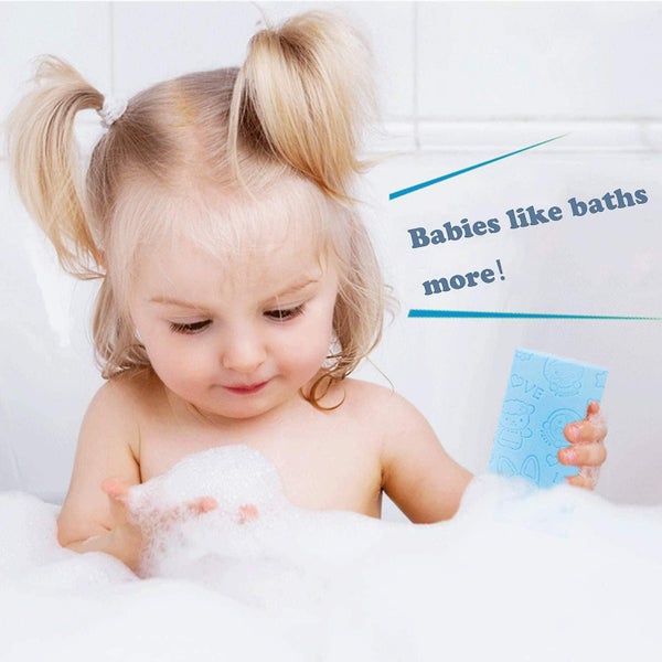 3pcs Exfoliating Bath Sponge, Asian Korean Bath Sponge Compatible With Shower Carousel 5