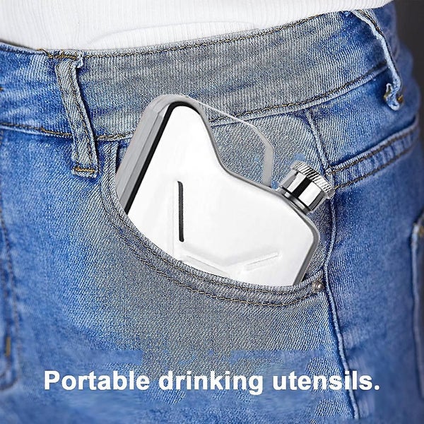 Hip Flask For Liquor, 5oz Stainless Steel Small Portable Jerry Can Shape Alcohol64588835876226114