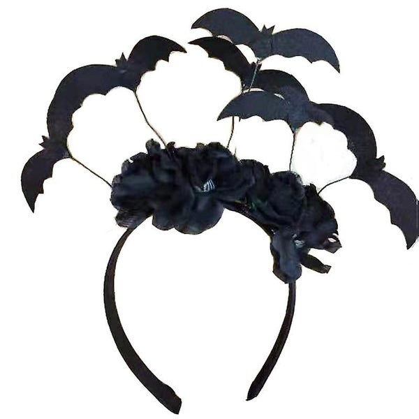 Halloween Black Bat Headband Costume Accessory Carousel 1