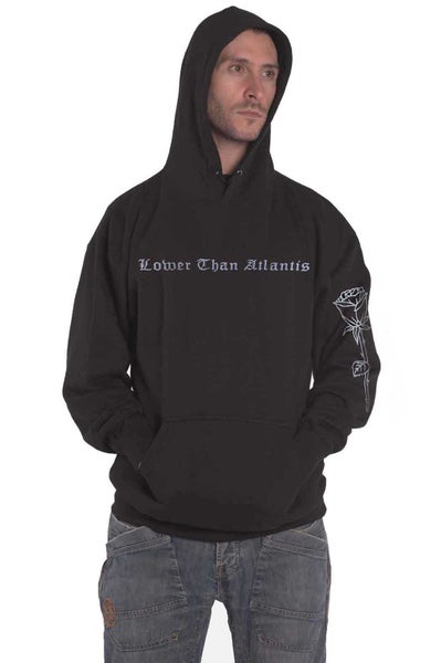 Lower than Atlantis Hoodie Roses Band Logo new Official Unisex Black Pullover Carousel 1