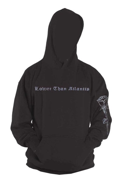 Lower than Atlantis Hoodie Roses Band Logo new Official Unisex Black Pullover Carousel 4