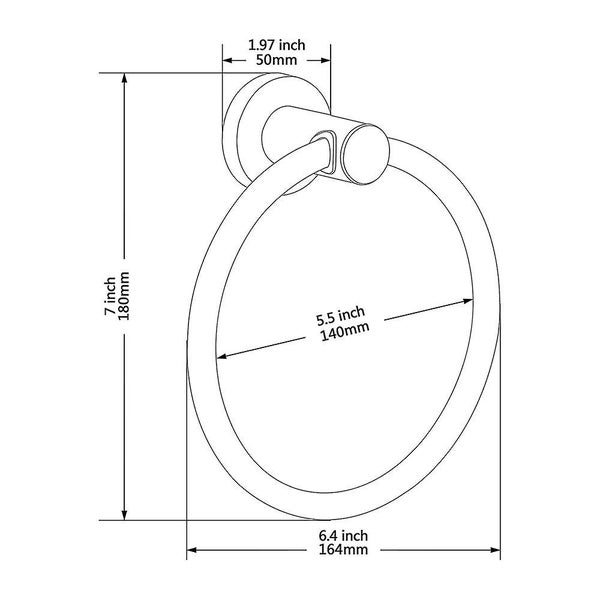 Bran Towel Ring For Bathroom 1 Pack, Kitchen Bath Circle Towel Holder Hangers Wa Carousel 5