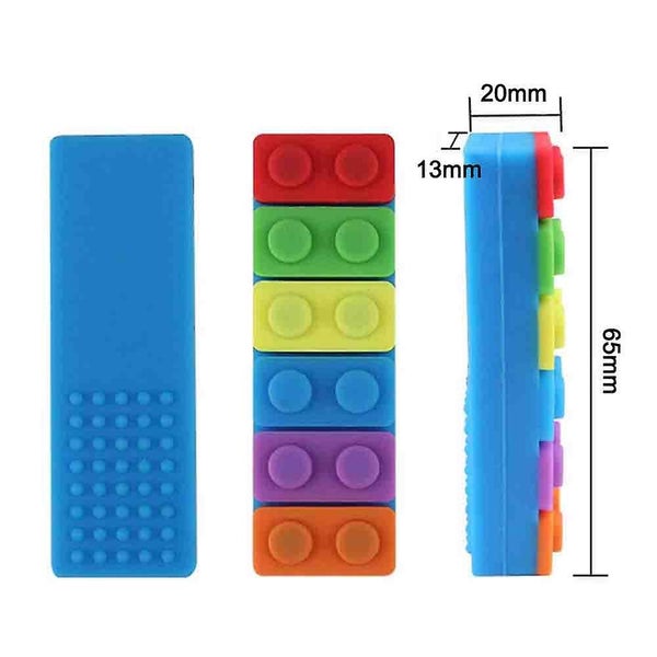 Bran Chewable Jewelry For Boys And Girls(3 Pack), Silicone Rainbow Pendant Stick Carousel 5