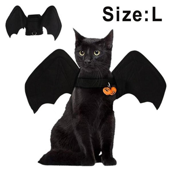 Bran Pet Cat Bat Wings For Halloween Party Decoration, Puppy Collar Leads Cospla Carousel 1