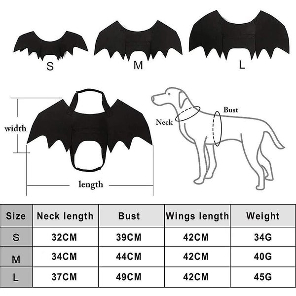 Bran Pet Cat Bat Wings For Halloween Party Decoration, Puppy Collar Leads Cospla Carousel 5