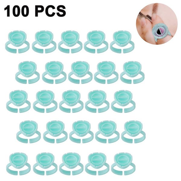Bran 100 Pcs Lash Glue Holder Glue Ring Cups Lash Extension Volume Lashes Quick Carousel 1