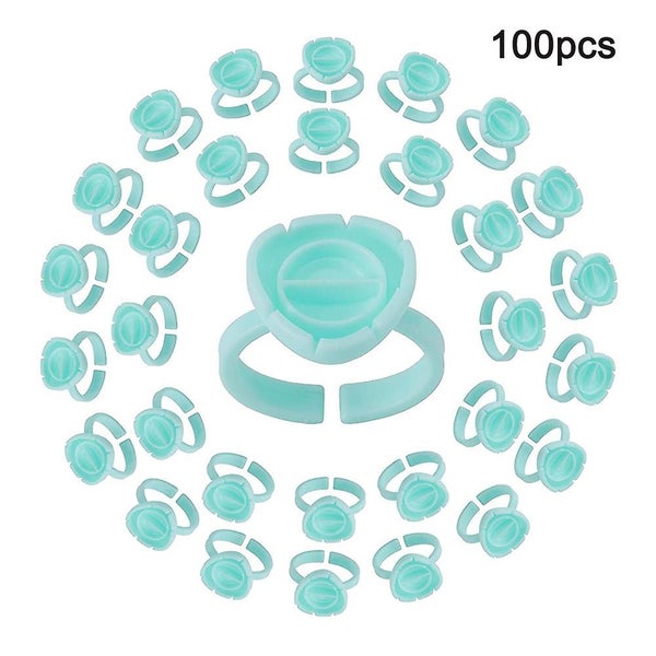 Bran 100 Pcs Lash Glue Holder Glue Ring Cups Lash Extension Volume Lashes Quick Carousel 2