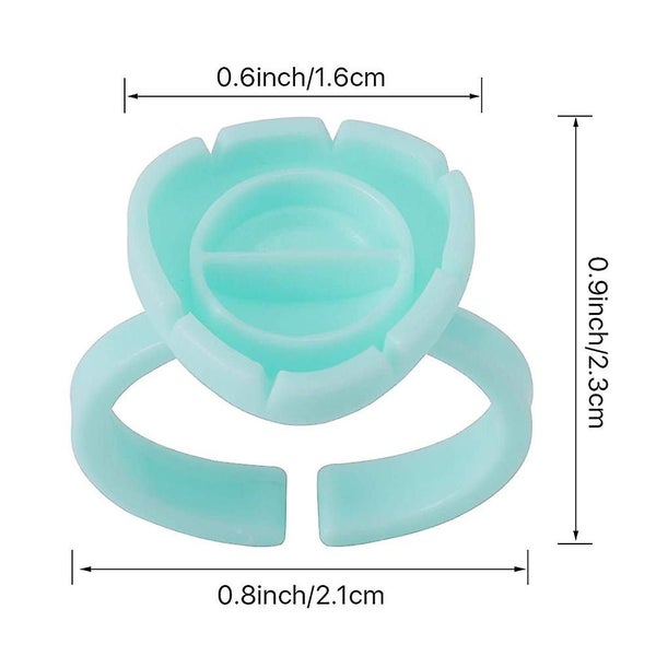 Bran 100 Pcs Lash Glue Holder Glue Ring Cups Lash Extension Volume Lashes Quick Carousel 5