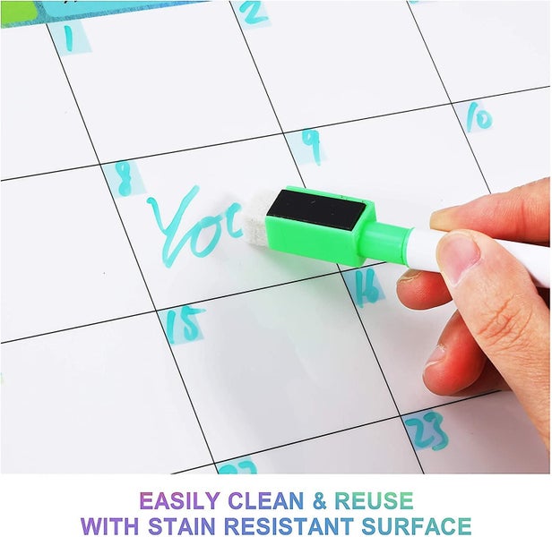 Bran Dry Erase Fridge Magnetic Calendar - White Board Magnetic Calendar For Refr Carousel 2