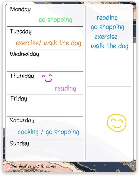 Bran Dry Erase Fridge Magnetic Calendar - White Board Magnetic Calendar For Refr Carousel 5