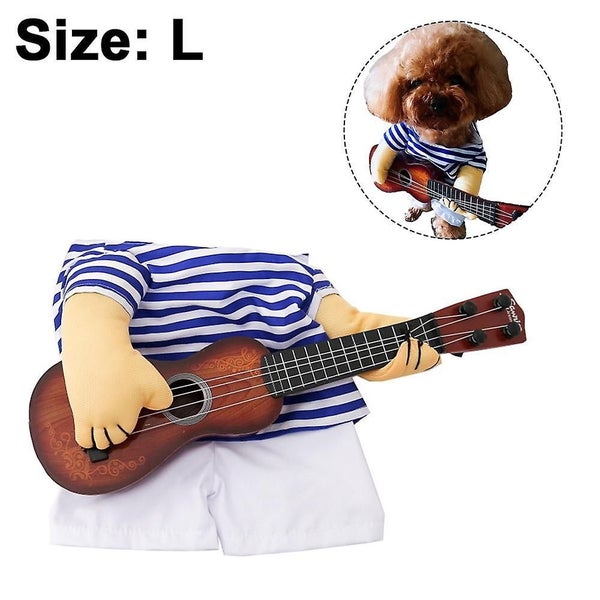 Pet Guitar Costume Dog Costumes Cat Halloween Christmas Cosplay Party Funny Outf Carousel 2