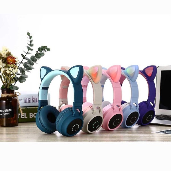 Bran Head-mounted Kids Headphones, Bluetooth 5.0wireless Headphone, Foldable Cat Carousel 5