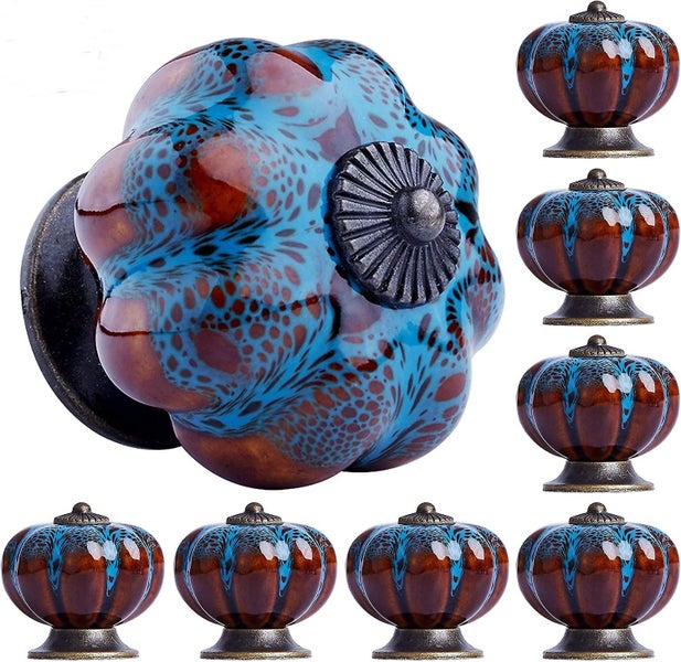 Bran Knob For Cabinet, Furniture Knob Drawer, Made Of Ceramic, 8 Pieces Handles Carousel 1