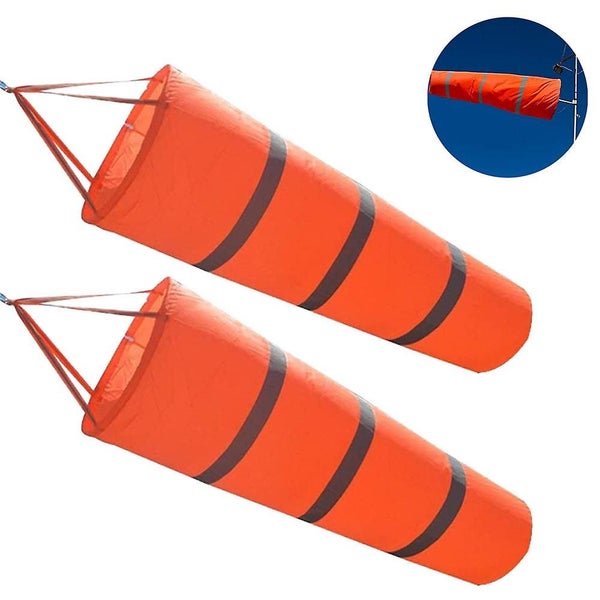 Bran 2 Pieces Windsock With Reflective, Windsock With Reflective, Airport Windso Carousel 2